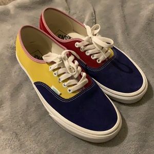 Size 9 red blue and yellow vans